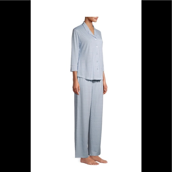 C WONDER Womens 3/4 Sleeved PJ Set Size XL Blue Soft Polyester Spandex New - Picture 4 of 5